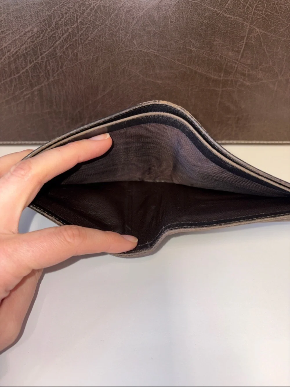 Gucci Brown Beige GG Canvas Bifold Wallet